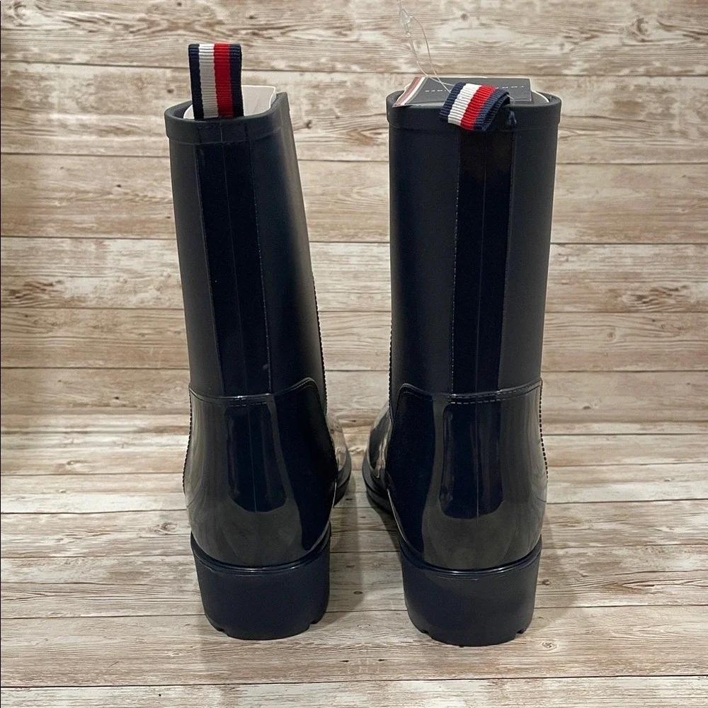 Tommy Hilfiger Women‎ Navy Blue Waterproof Rain Boots NEW Size 10
